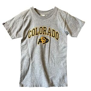 Vintage University Of Colorado Buffalos Gray Short Sleeve T-shirt Small USA